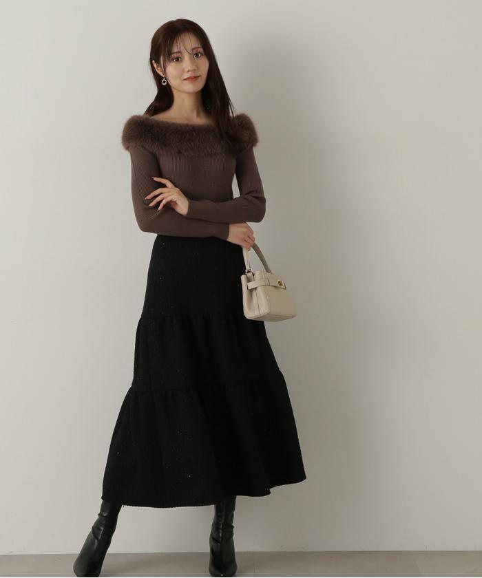 ツイードティアードスカート|PROPORTION BODY DRESSING