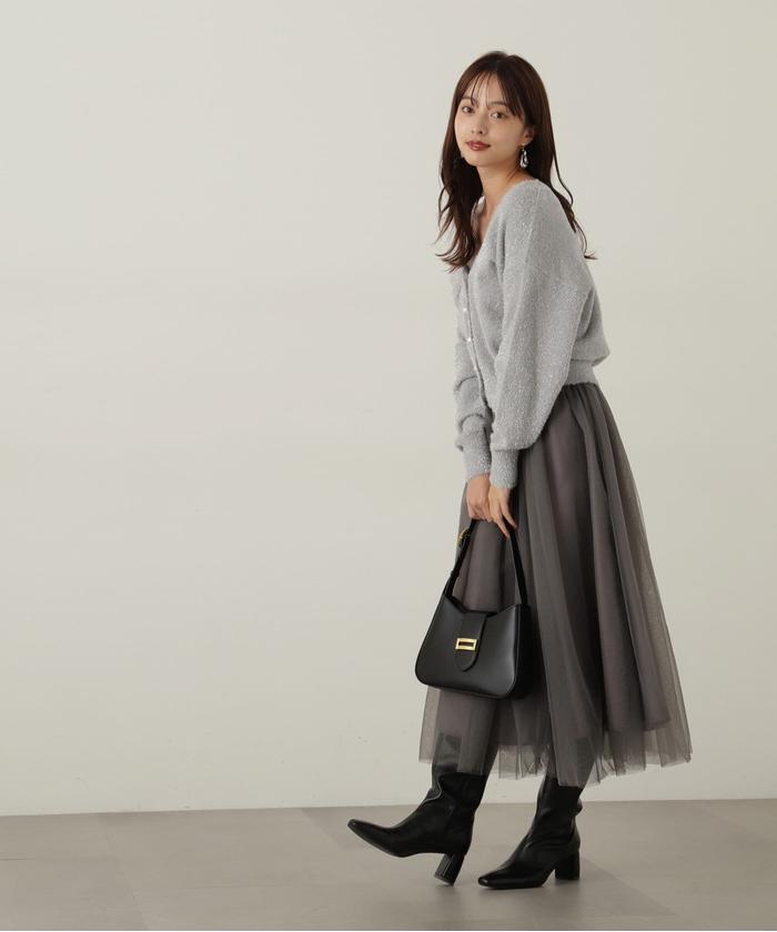 セール 50%OFF】ニット×チュールスカートセットアップ(506924809