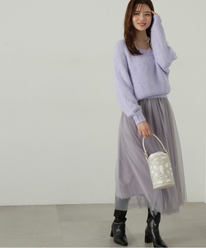 PROPORTION BODY DRESSING - ニット チュールスカート セットアップ セール 50%OFF】ニット×チュールスカートセットアップ(506924809