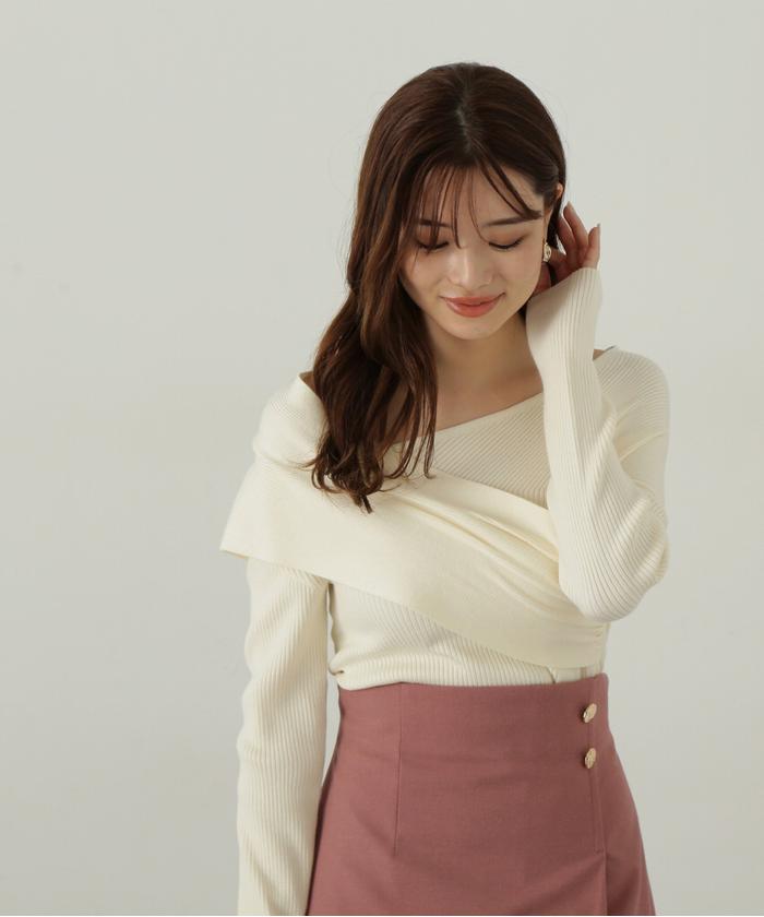 PROPORTION BODY DRESSING カシュクールオフショル風ニット 楽天市場】【SALE／10%OFF】カシュクールオフショル風ニット