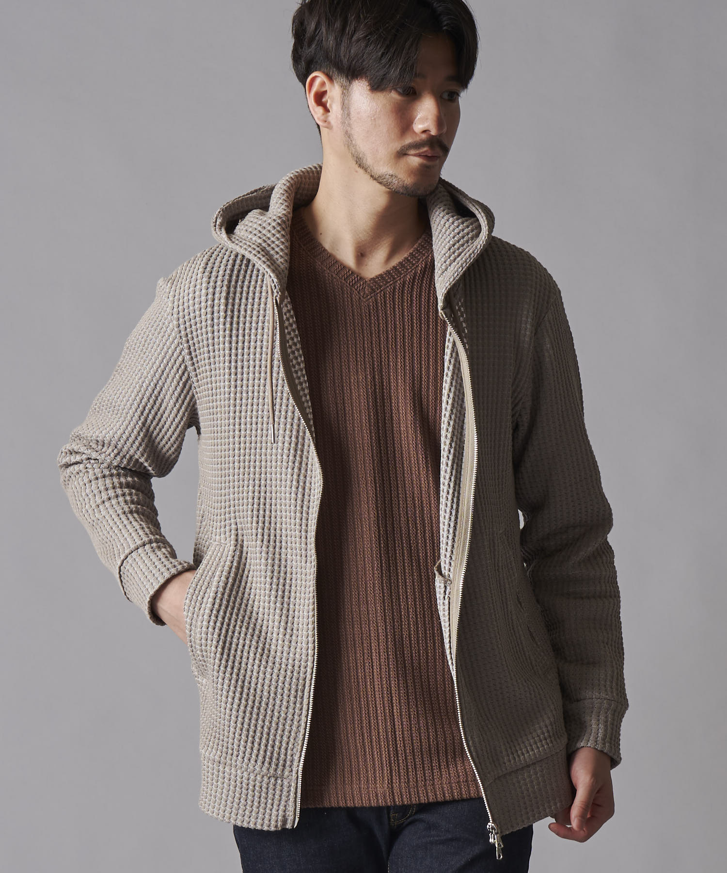セール40%OFF】テットオム TETE HOMME オニワッフルパーカー