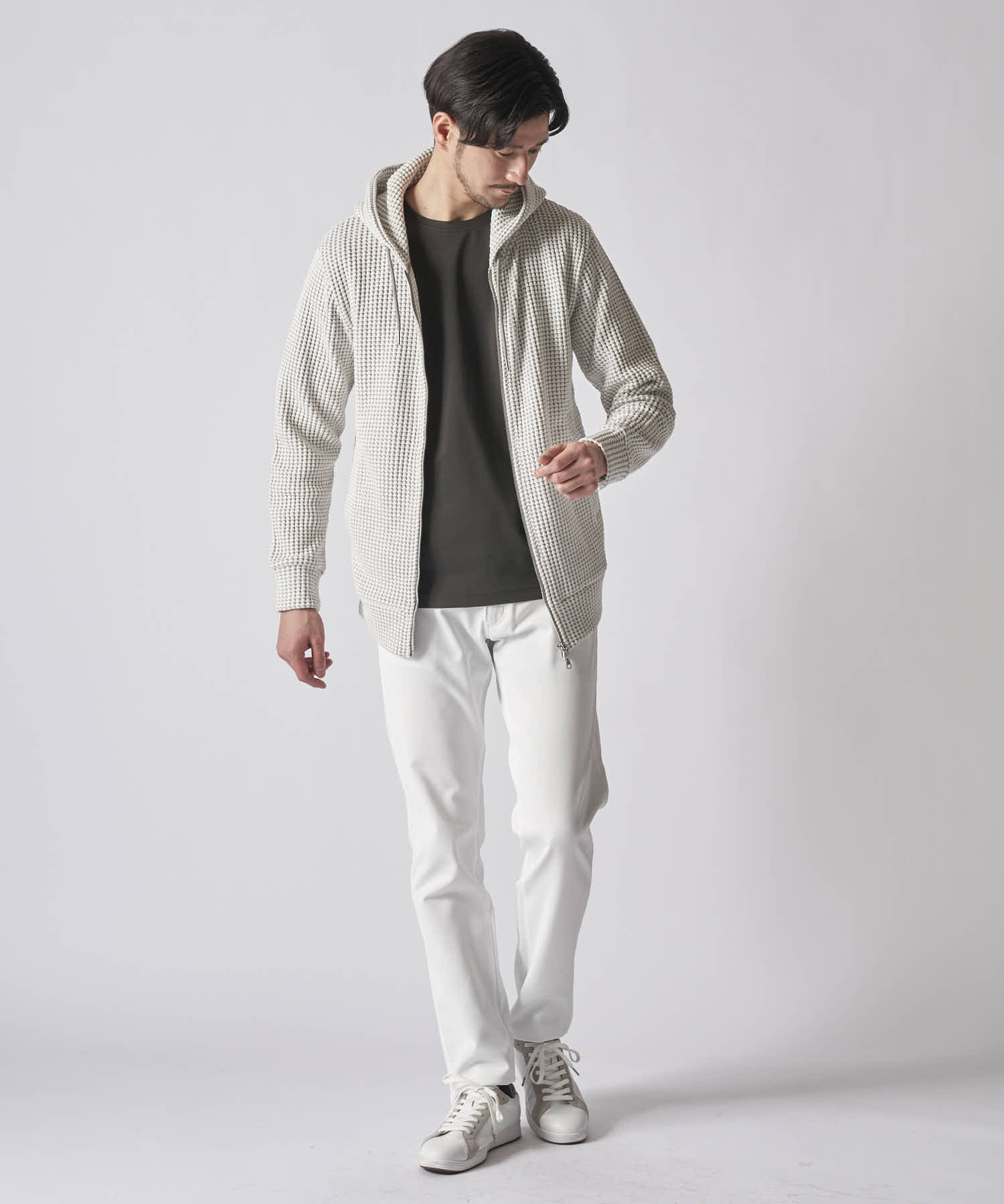 TETE HOMME｜テットオム オニワッフルパーカー メンズ パーカー