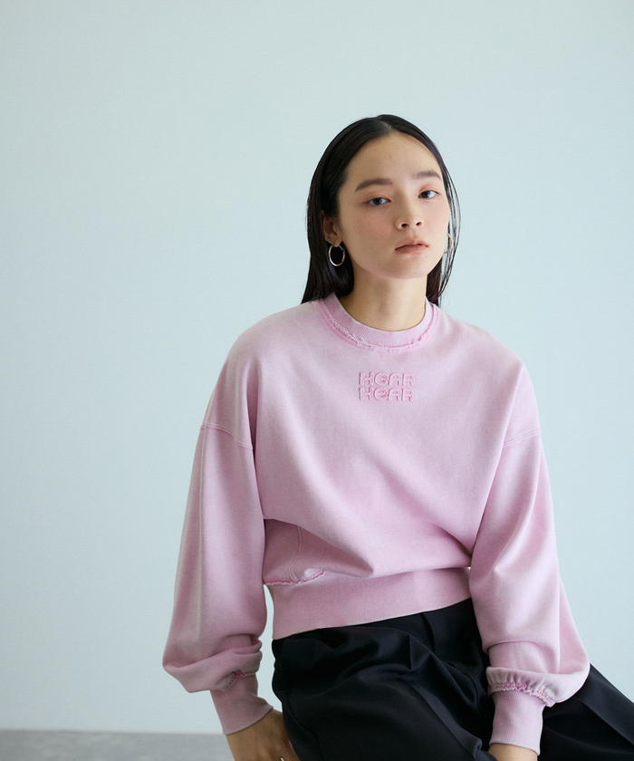 アダムエロペ 【サステナブル・洗える】ボールバイオ加工スウェットシャツ ADAM ET ROPÉ FEMME(アダム エ ロペ ファム) / 【サステナブル