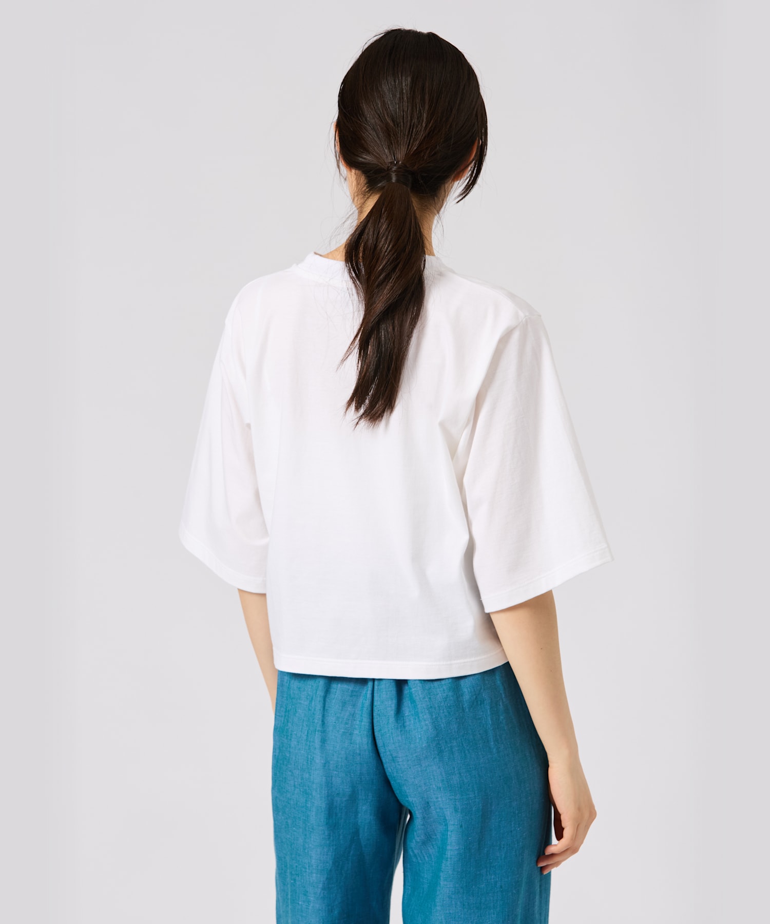 agnes b. tシャツ ロゴ コットン 五分袖 Tシャツ ”Yoko