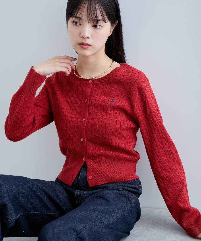 新色追加】【POLO BCS】VIS別注ミニケーブルコンパクトニット