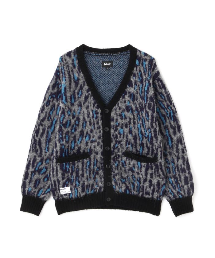 Schott ショット シャギーニットカーディガン L / レザー ライダース