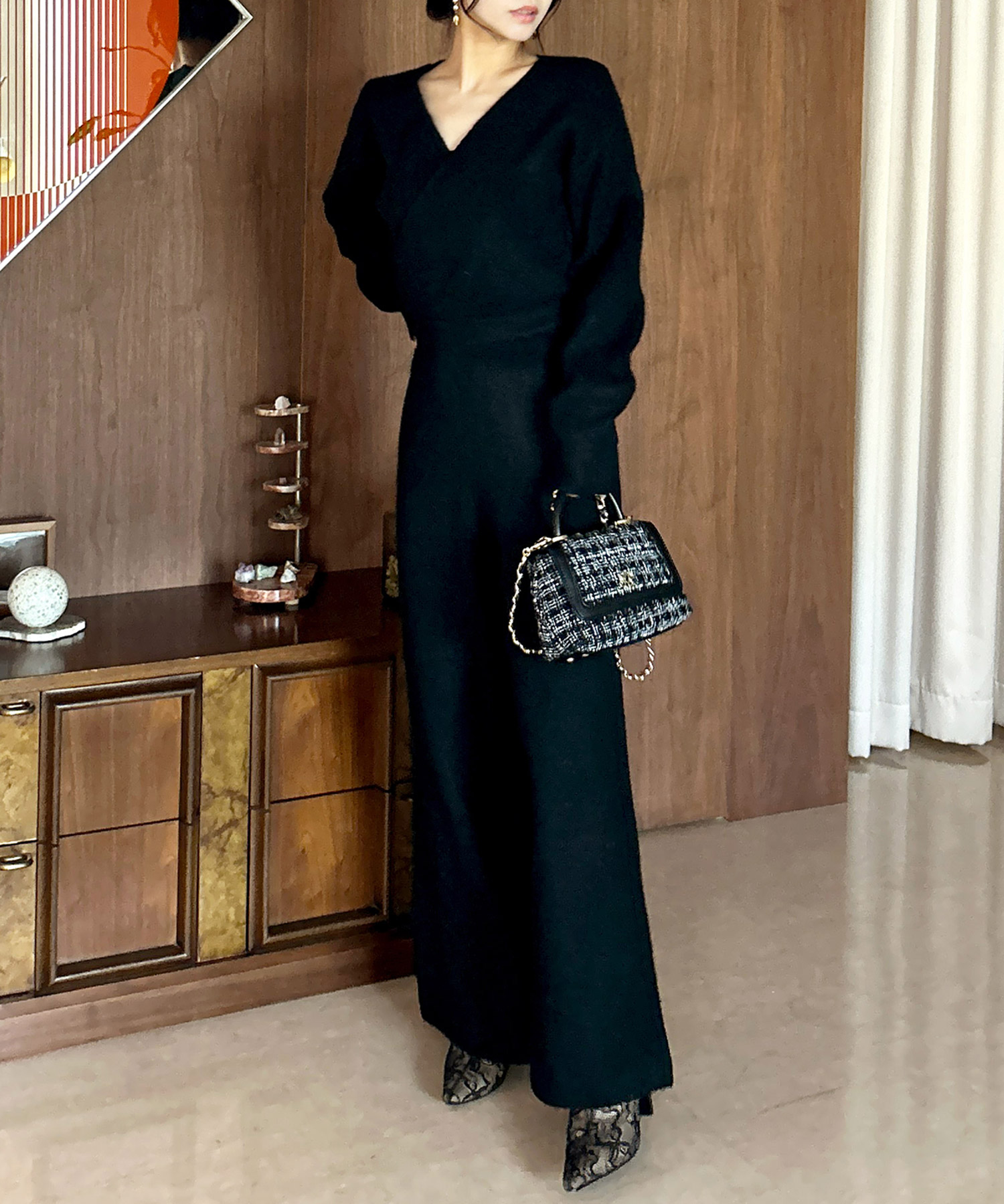 カシュクールニットオールインワン ロイヤルパーティー ロイヤルパーティー ROYAL PARTY カシュクールニット