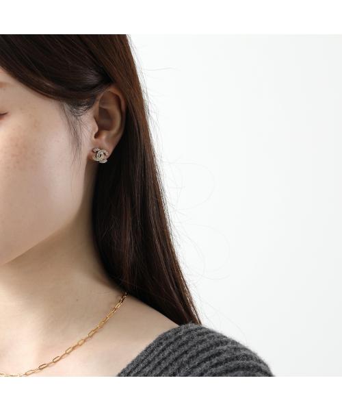 【きれいめファッション51選】上品さと清潔感をキープし シャネル CHANEL CHANEL ピアス ABE100 Y02003 ラインストーン イヤリング