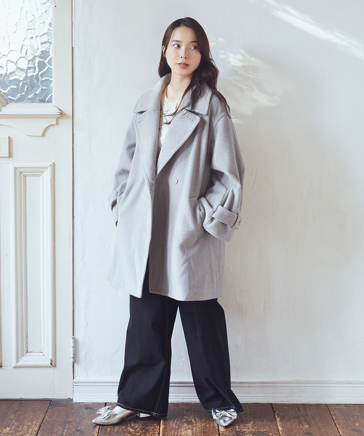 RRL リミテッドエディション 刺繍 Pコート ジャケット M アドミラル RRL - RRL オーバーサイズ 極厚 Pコート ピーコート インナー
