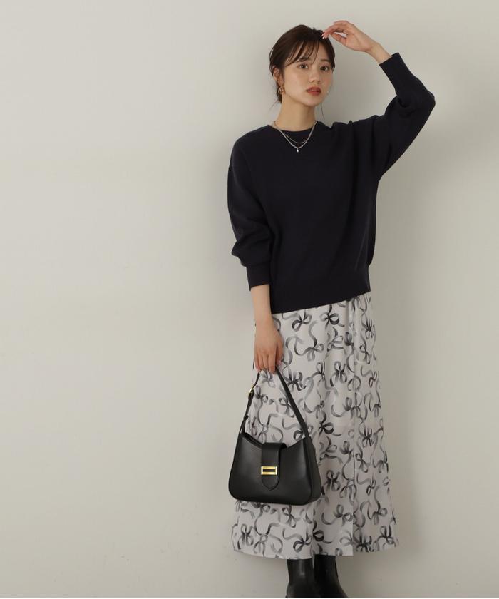 セール70%OFF】リボン柄ナロースカート 24AW(506871669