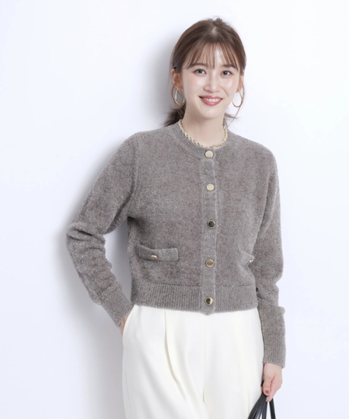 豊富な商品から セール 70%OFF】ラメベロアカーディガン(506881326) ジャス | カーディガン