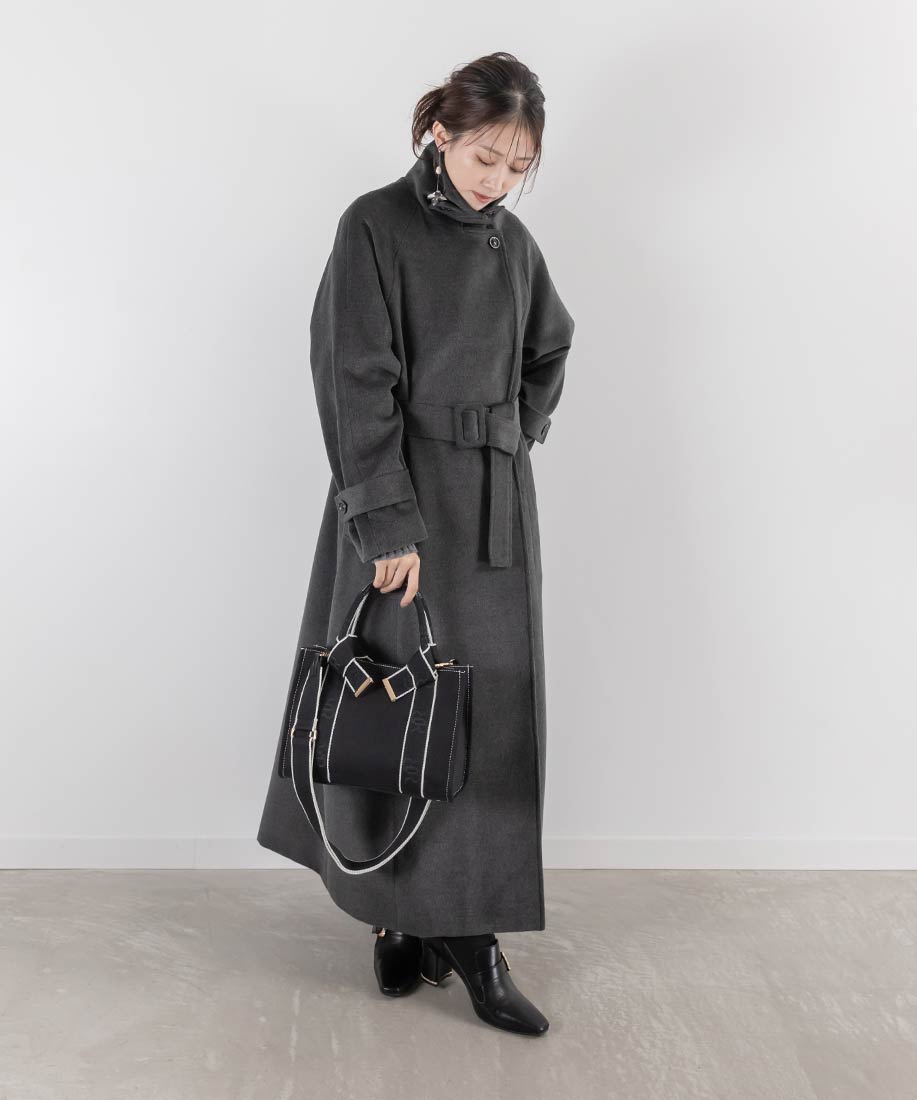 randa リボン付き黒トートバッグ ランダ RANDA リボンハンドルトートバッグ(506944690) | ランダ