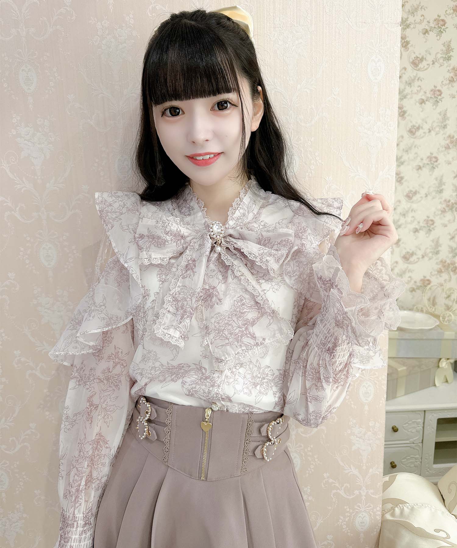 セール】ロジータ ROJITA ボウタイリボンラッフルブラウス