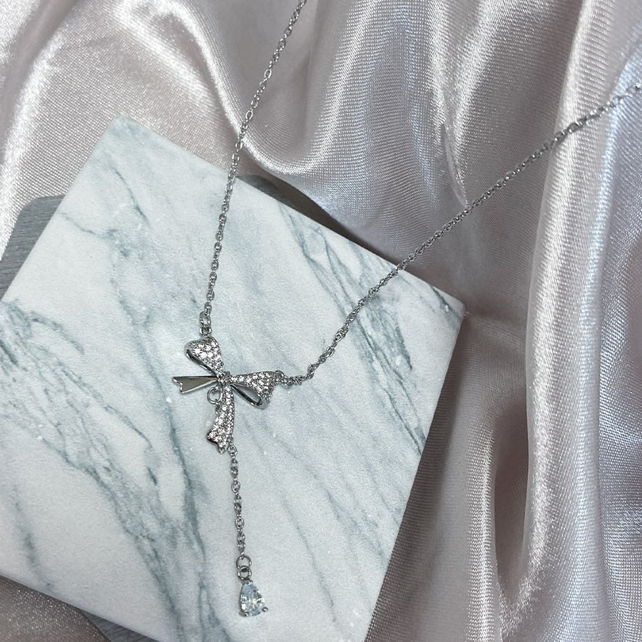 009Nc【高品質✨】リボンネックレス　シルバー　ハートダイヤ　上品　大人可愛い D03484DW00450_fw_thumbM.jpg
