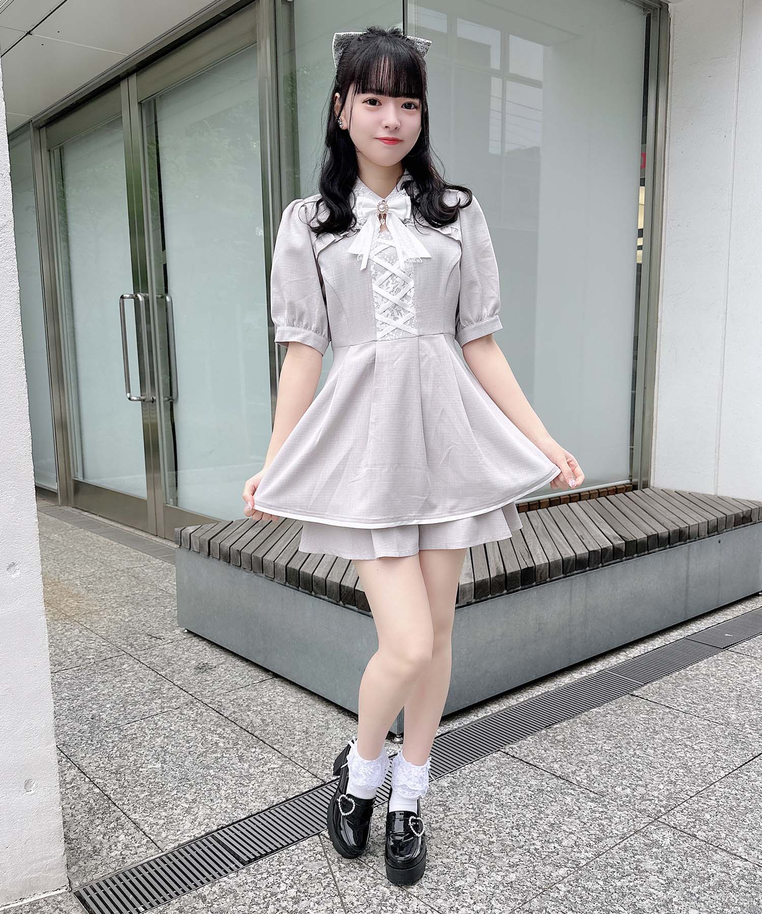 ロジータ ROJITA フロントレースアップセットアップ （ホワイト