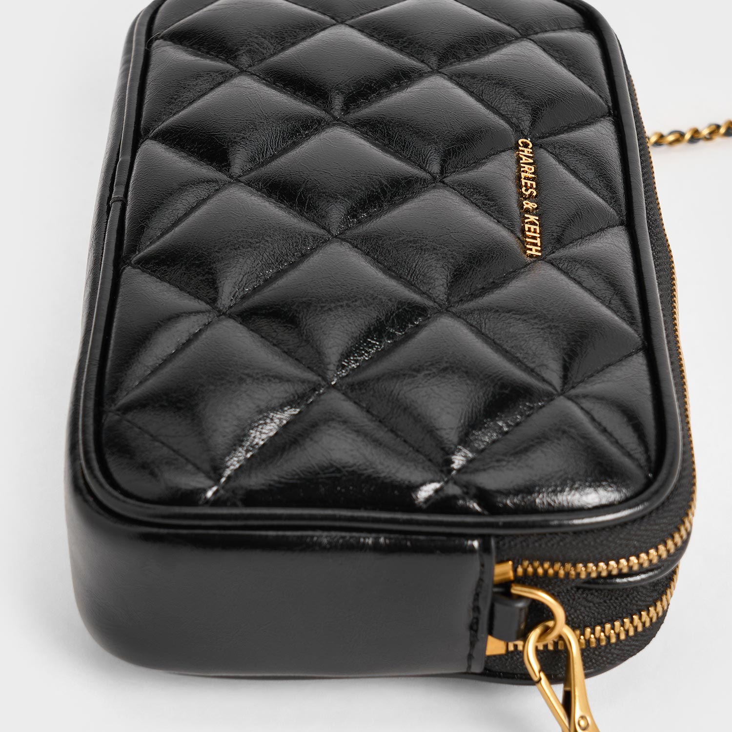 CHARLES&KEITH キルトボクシーバッグ Apfra ミニアップフラ キルトボクシーバッグ(506949911