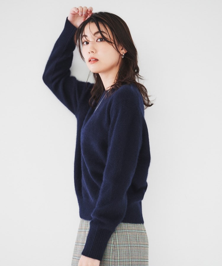 UNTITLED アンタイトル リブニット ブラウン 48 B8715 セール33%OFF】アンタイトル UNTITLED ウールフォックス クルー