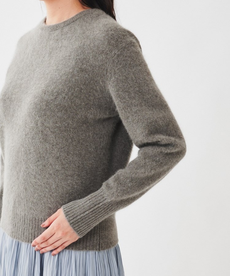 美品　アンタイトル　クルーネック　ニットセーター　羊毛　モヘヤ　フワフワニット セール33%OFF】アンタイトル UNTITLED ウールフォックス クルー