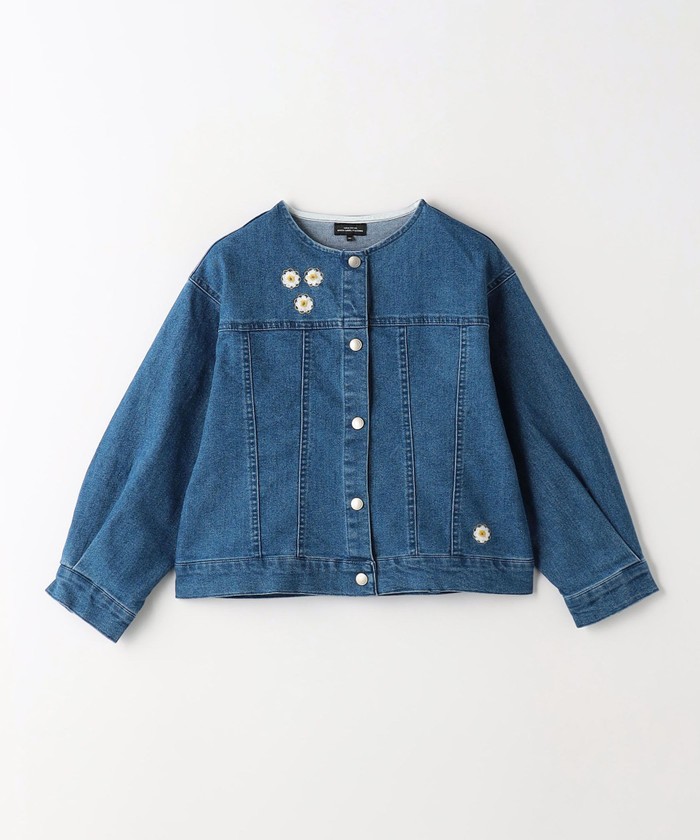 デニム風キッズパジャマ 100cm キッズ デニム ジャケット 100cm （キッズデニムジャケット