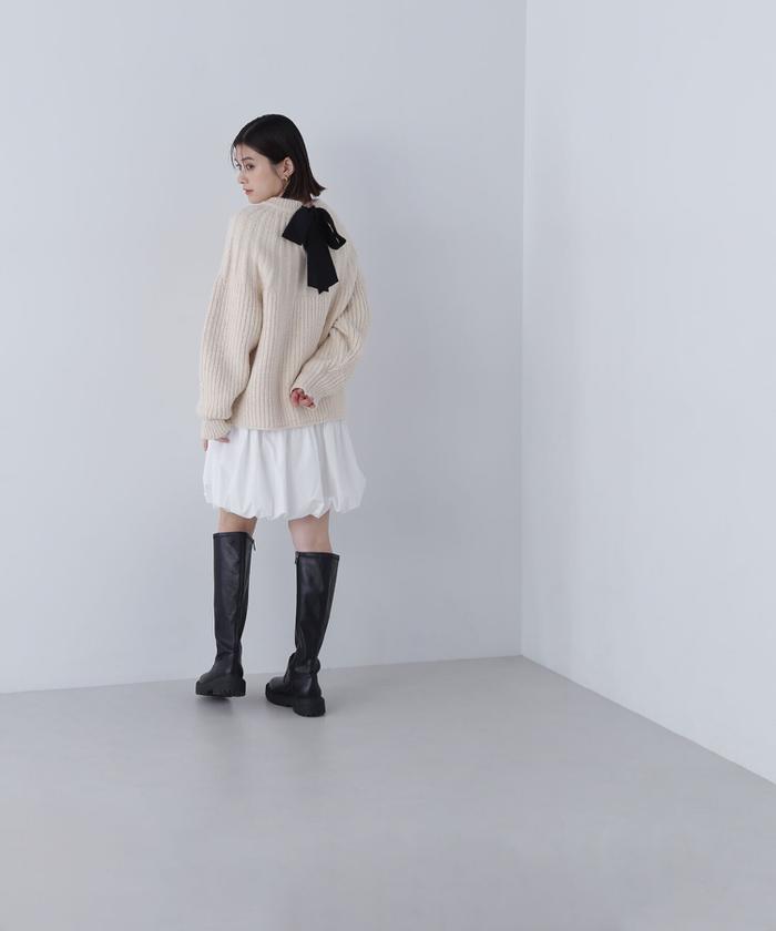 キュウシンバックリボンニット(506946777) | ナチュラル