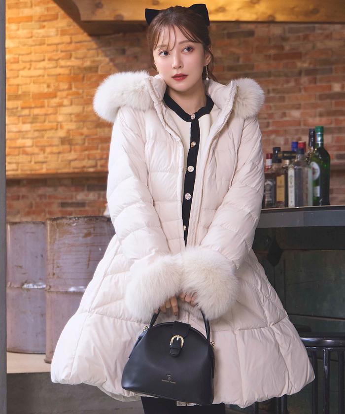 ファー付きダウンコート RUIRUE BOUTIQUE ダウンコート ダウンジャケット フォックス