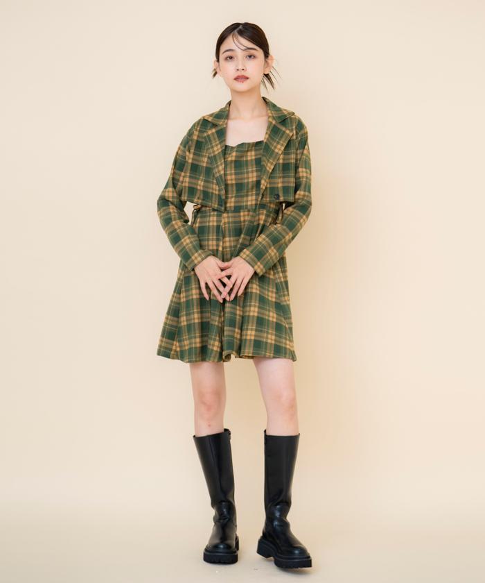 セール 50%OFF】チェックショートジャケット(506959917