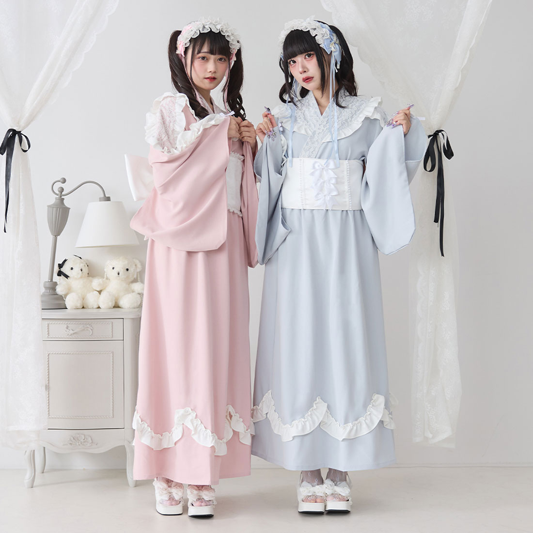 ユメテンボウ 夢展望 フリルレースプリンセス浴衣(506964207