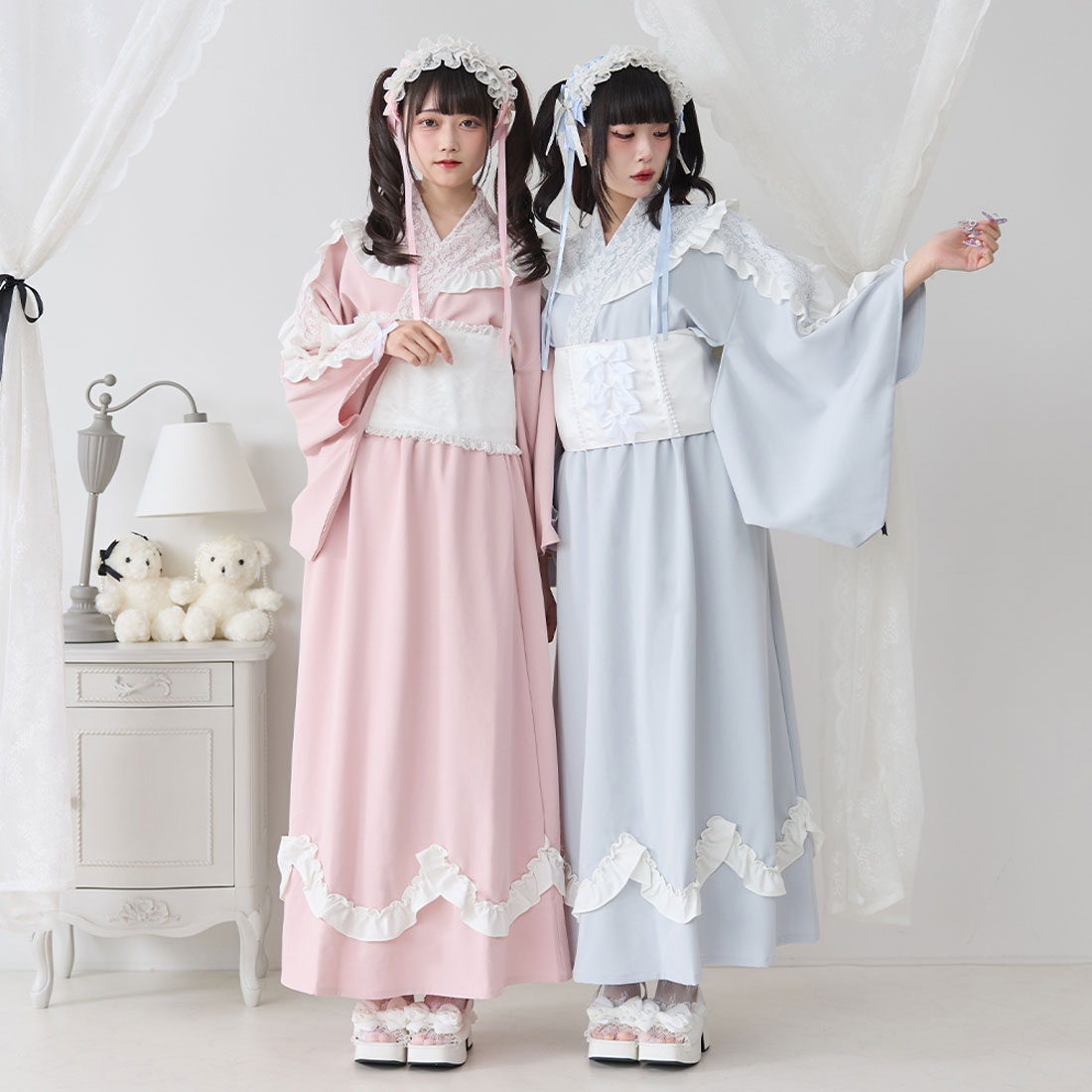 ユメテンボウ 夢展望 フリルレースプリンセス浴衣(506964207