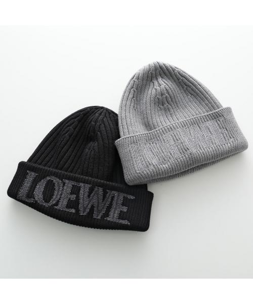 LOEWE ニット帽 F540257X23 ロゴ刺繍 ニットキャップ ビーニー LOEWE ニット帽 F540257X23 ロゴ刺繍 ニットキャップ ビーニー
