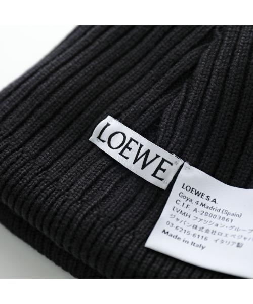 LOEWE ニット帽 F540257X23 ロゴ刺繍 ニットキャップ ビーニー LOEWE ニット帽 F540257X23 ロゴ刺繍 ニットキャップ ビーニー