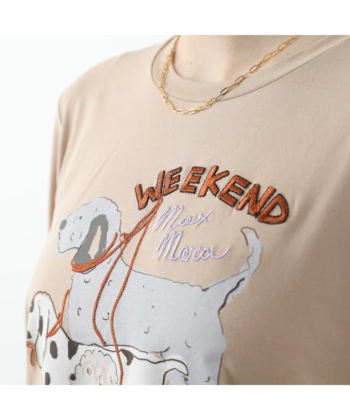 MAX MARA 犬プリント スウェット ホワイト マックスマーラ ドッグ MAX MARA マックスマーラ Tシャツ ドッグプリント 犬 ホワイト L