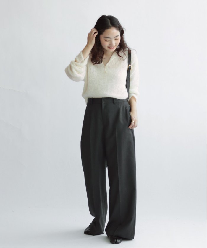 Plage HENLEY ALPACA mixプルオーバー Plage HENLEY ALPACA mixプルオーバー