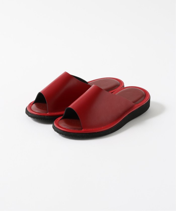 [EDEL9] Pluffy レザー ストラップ パスリッパー 3cm KEESE/キース】 LEATHER SLIPPER レザースリッパ(506971124