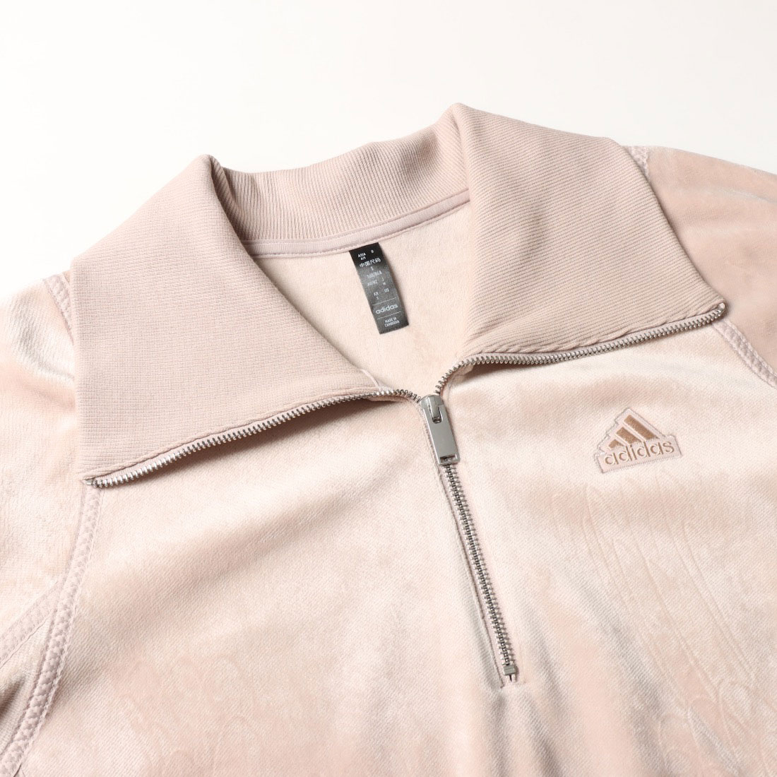 人気ベロア】adidasトラックジャケットスウェット ハーフジップ 人気ベロア】adidasトラックジャケットスウェット ハーフジップ