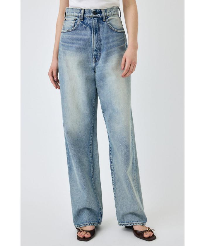 moussy マウジー　HW DAMAGE LOOSE STRAIGHT 23 MOUSSY HW DAMAGE LOOSE STRAIGHT BLU -ファッション通販