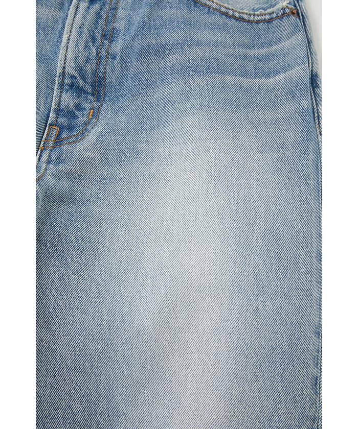 【美品】MOUSSY デニム HW DAMAGE LOOSE STRAIGHT MOUSSY HW DAMAGE LOOSE STRAIGHT BLU -ファッション通販