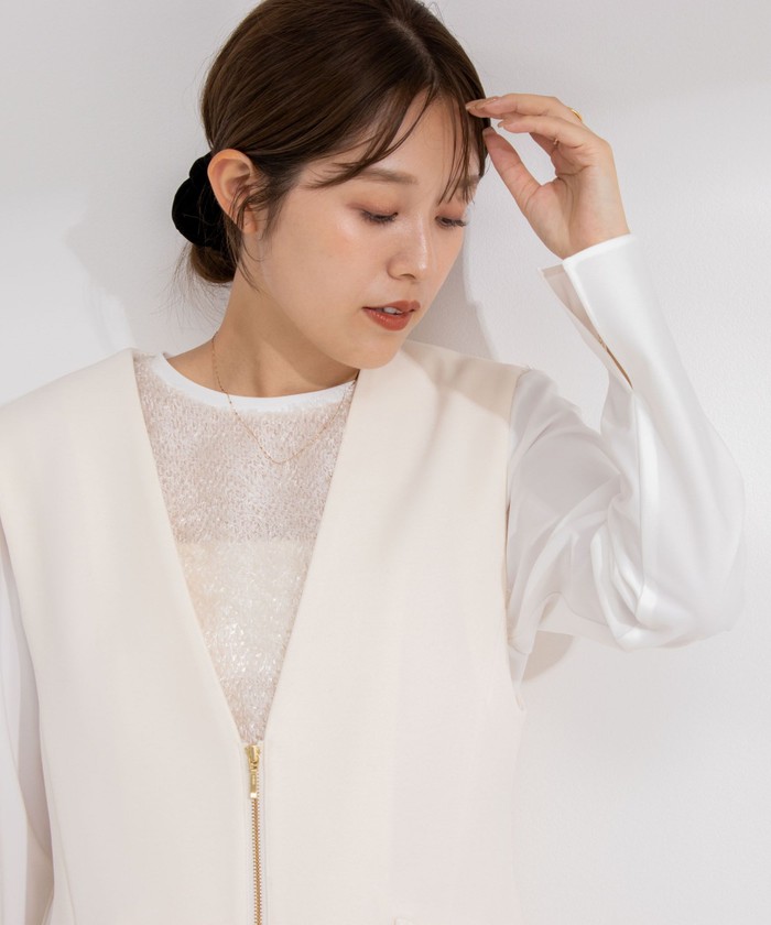 セール 20%OFF】◇【WEB限定カラーあり】ウォッシャブル前ジップ