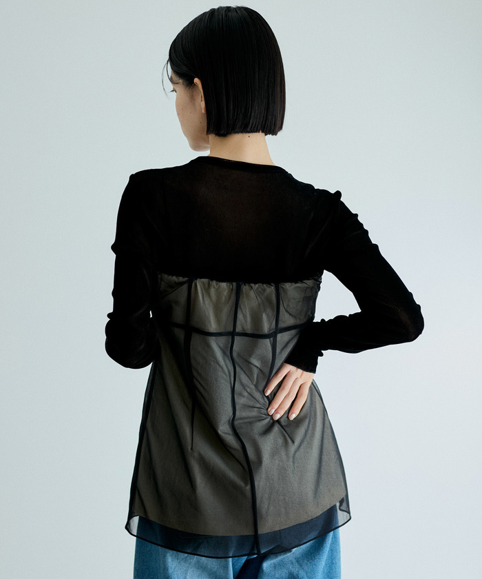 ADAM ET ROPE' シアーレイヤードビスチェ　新品タグ付き セール70%OFF】シアーレイヤードビスチェ(506982386) | アダム