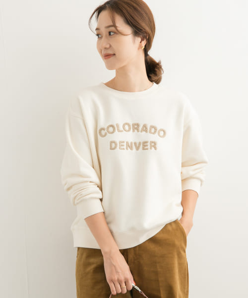 ファッションなデザイン セール 30%OFF】パイル刺繍ロゴスウェット(506983129 トップス
