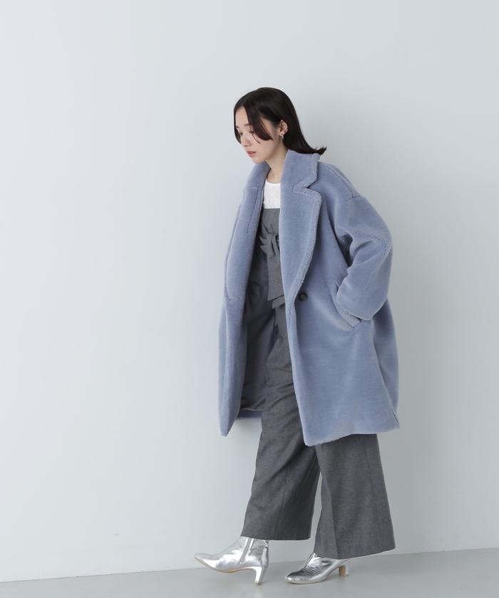 セール】ボアロングコート 24AW(506737512) | ナチュラル
