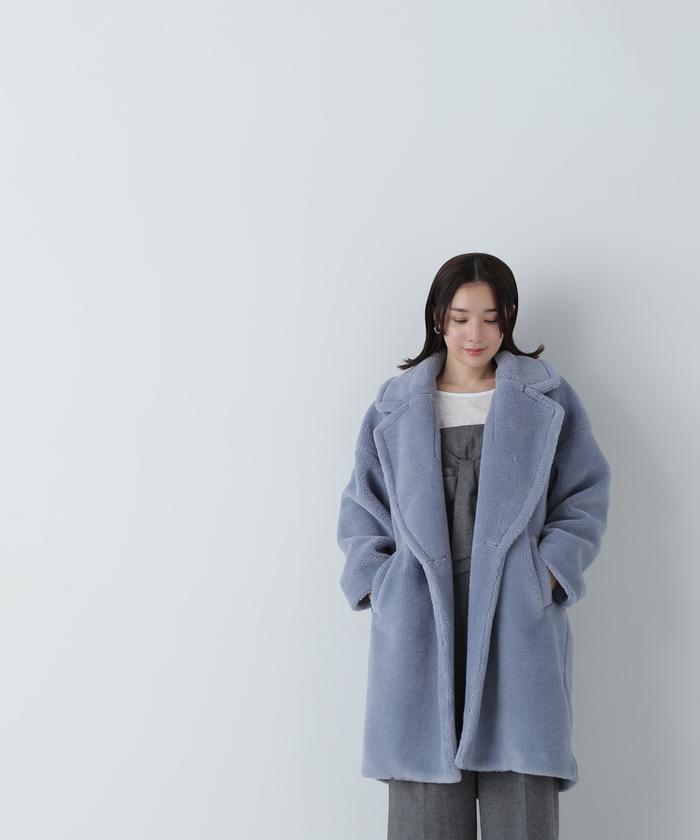 セール】ボアロングコート 24AW(506737512) | ナチュラル