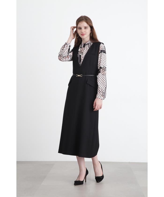 ラインブロックフラワープリントBL セール 30%OFF】◇ラインブロックフラワープリントブラウス