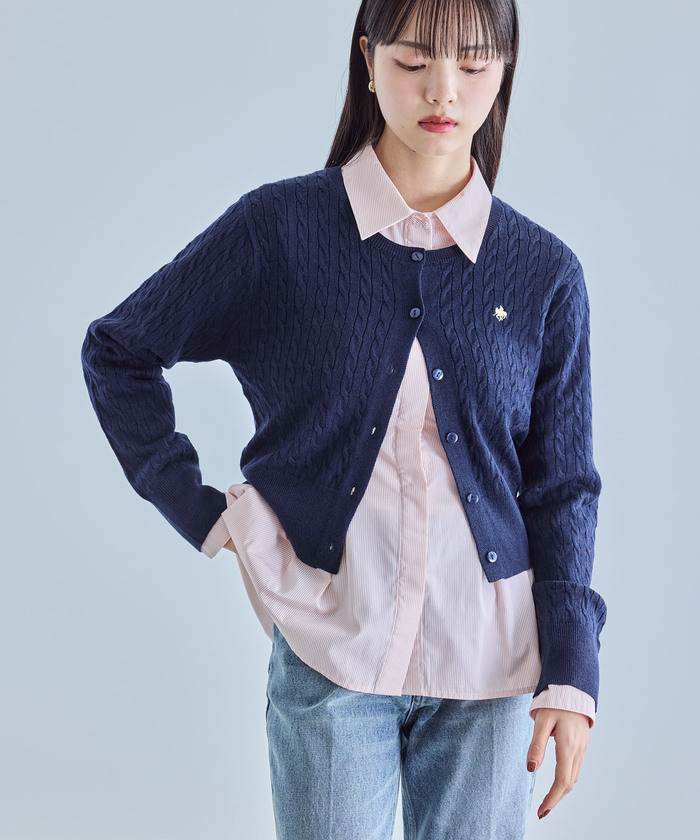 新色追加】【POLO BCS】VIS別注ミニケーブルコンパクトニット