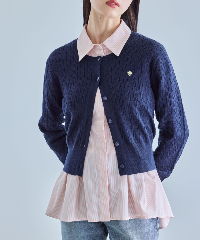 新色追加】【POLO BCS】VIS別注ミニケーブルコンパクトニット
