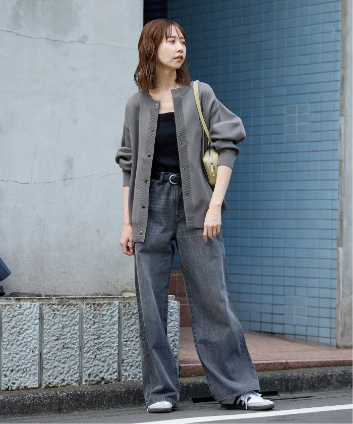 WEB限定追加3》ウォッシャブルバナナスリーブカーディガン