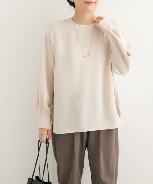 クーポン】【セール 30%OFF】ジョーゼットクルーネックブラウス クーポン】【セール 30%OFF】ジョーゼットクルーネックブラウス
