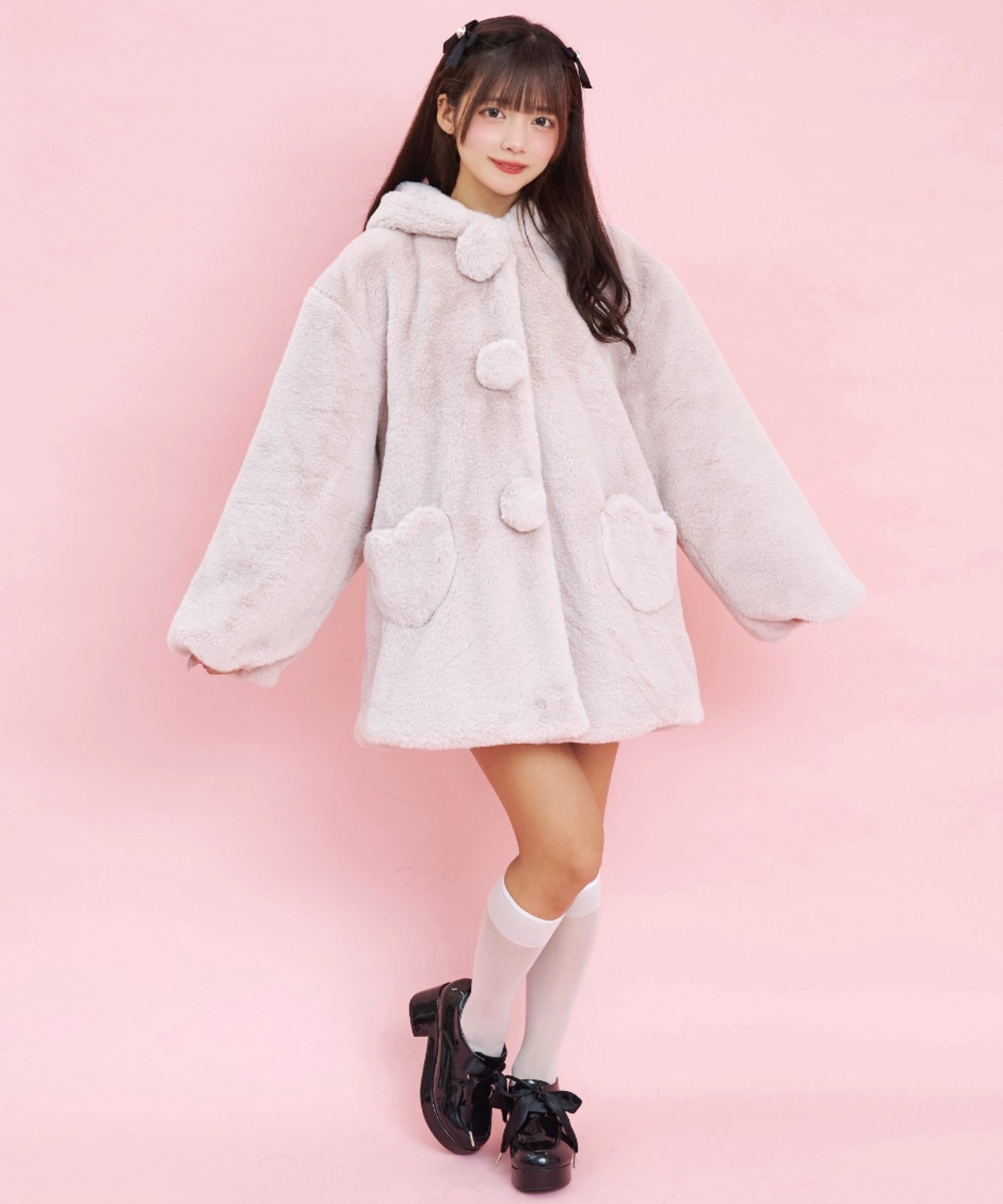 シークレットハニー Secret Honey うさ耳ファーコート(506988334