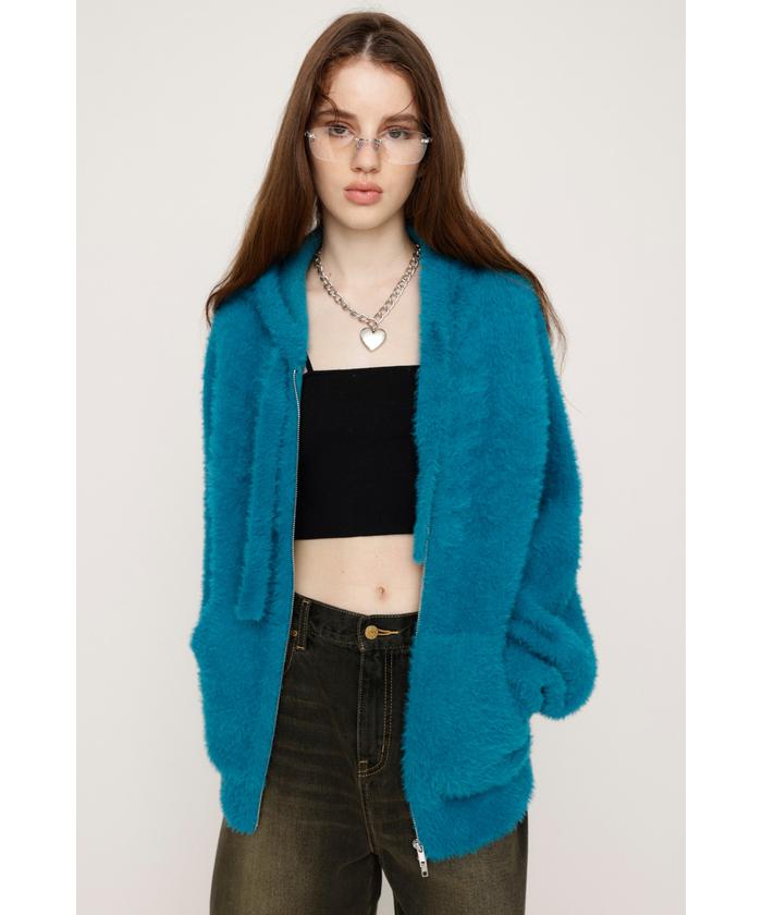 トップス SLY ZIP UP SHAGGY HOODIE SLY | ZIP UP SHAGGY HOODIE (スウェット・パーカー ) |SHEL