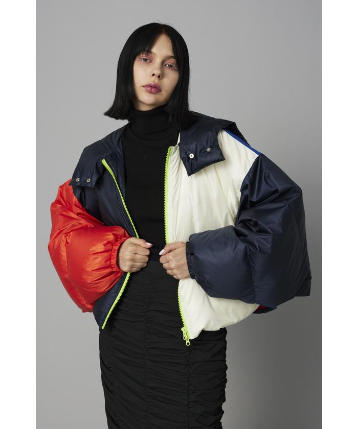 herin cye ドルマンスリーブホワイト フード付きブルゾン