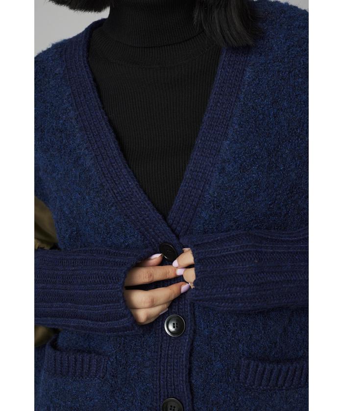 ヘリンドットサイ　カーディガン　ネイビー　Sheer hem cardigan ヘリンドットサイ カーディガン ネイビー Sheer hem cardigan